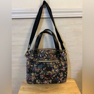 Sakroots Black Artist-Inspired Multicolor Convertible Crossbody